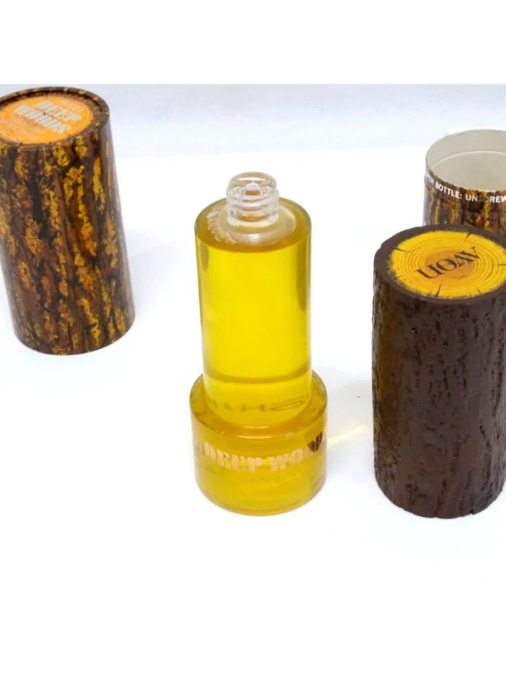 Avon Deep Woods Emollient After Shave 5 Fl Oz Tree Bark Design NIB Old Stock VTG